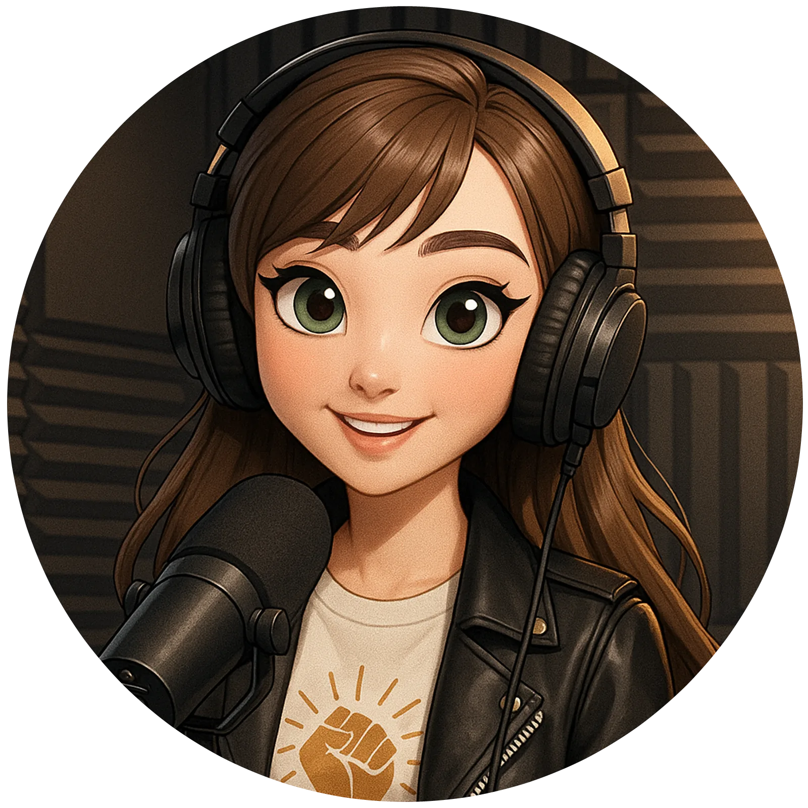 Original animated host for digital media and podcast content